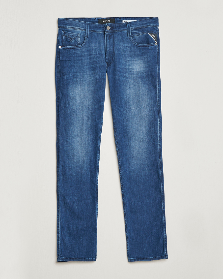 Heren | Jeans | Replay | Anbass Powerstretch Jeans Medium Blue