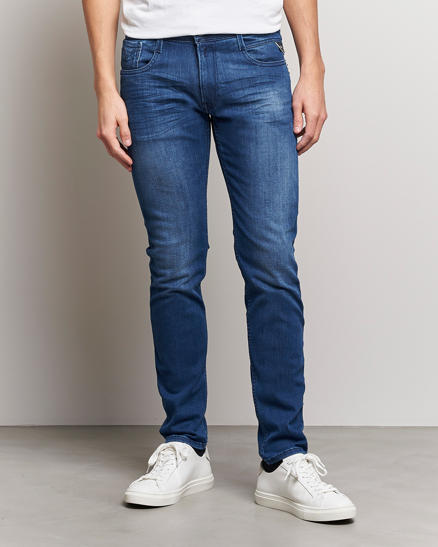 Heren | Jeans | Replay | Anbass Powerstretch Jeans Medium Blue
