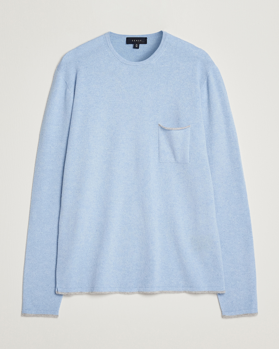 Heren | Truien | SEASE | Shore 2.0 Cashmere Pullover Sky Blue