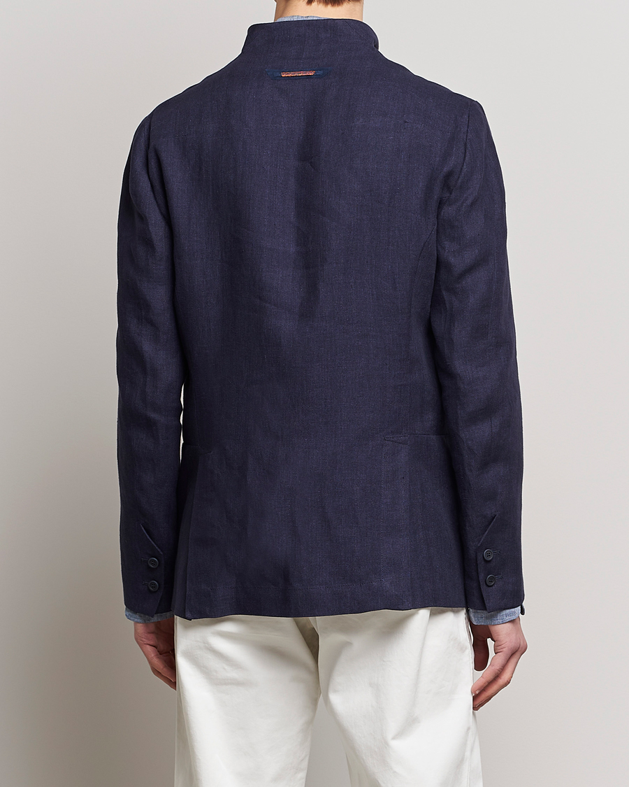 Heren | Blazers | SEASE | Elen Linen Blazer Navy