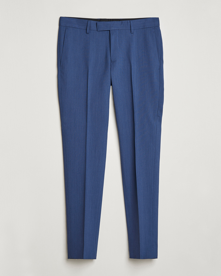 Heren | Broeken | Tiger of Sweden | Tordon Wool Trousers Garage Blue