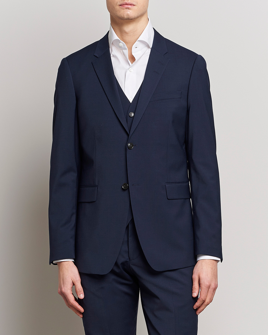 Heren | Afdelingen | Tiger of Sweden | Jerretts Wool Travel Suit Blazer Royal Blue