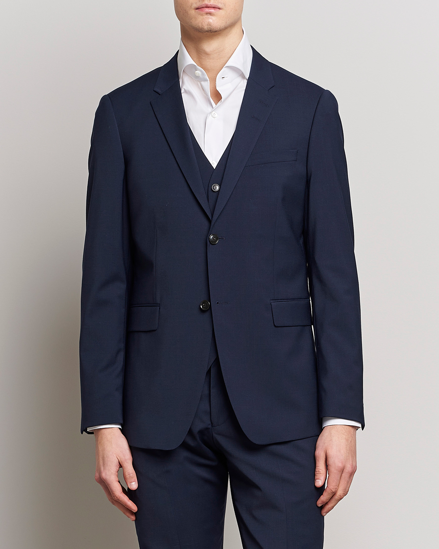 Heren | Pakjassen | Tiger of Sweden | Jerretts Wool Travel Suit Blazer Royal Blue