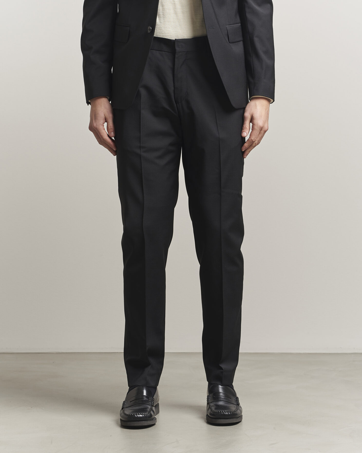 Heren | Broeken | Tiger of Sweden | Tenuta Wool Travel Suit Trousers Black