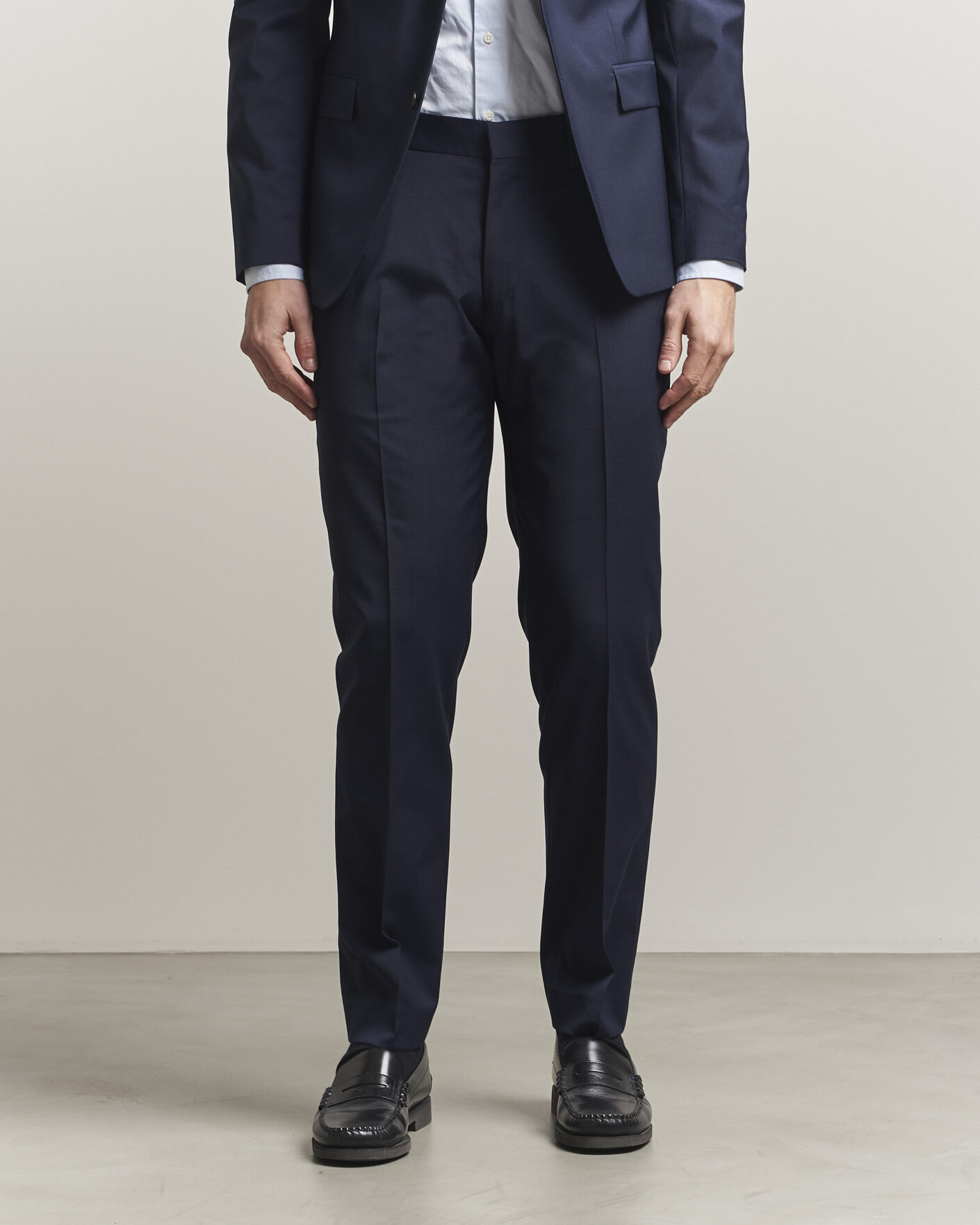 Heren | Broeken | Tiger of Sweden | Tenuta Wool Travel Suit Trousers Royal Blue