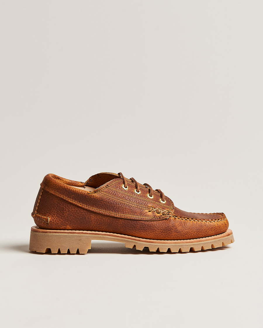 Heren | Yuketen Handsewn Angler Moc Dark Brown Grain Calf | Yuketen | Handsewn Angler Moc Dark Brown Grain Calf