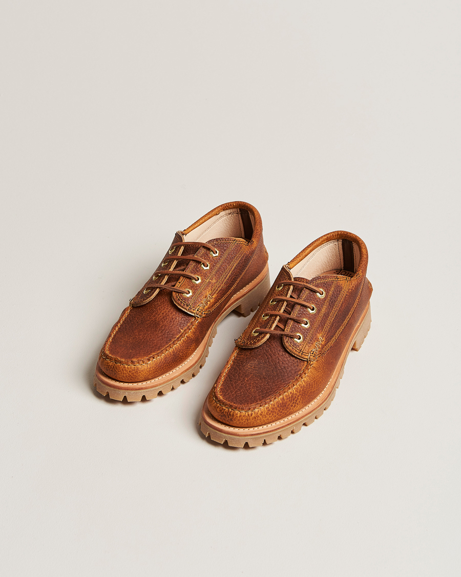 Heren | Yuketen Handsewn Angler Moc Dark Brown Grain Calf | Yuketen | Handsewn Angler Moc Dark Brown Grain Calf