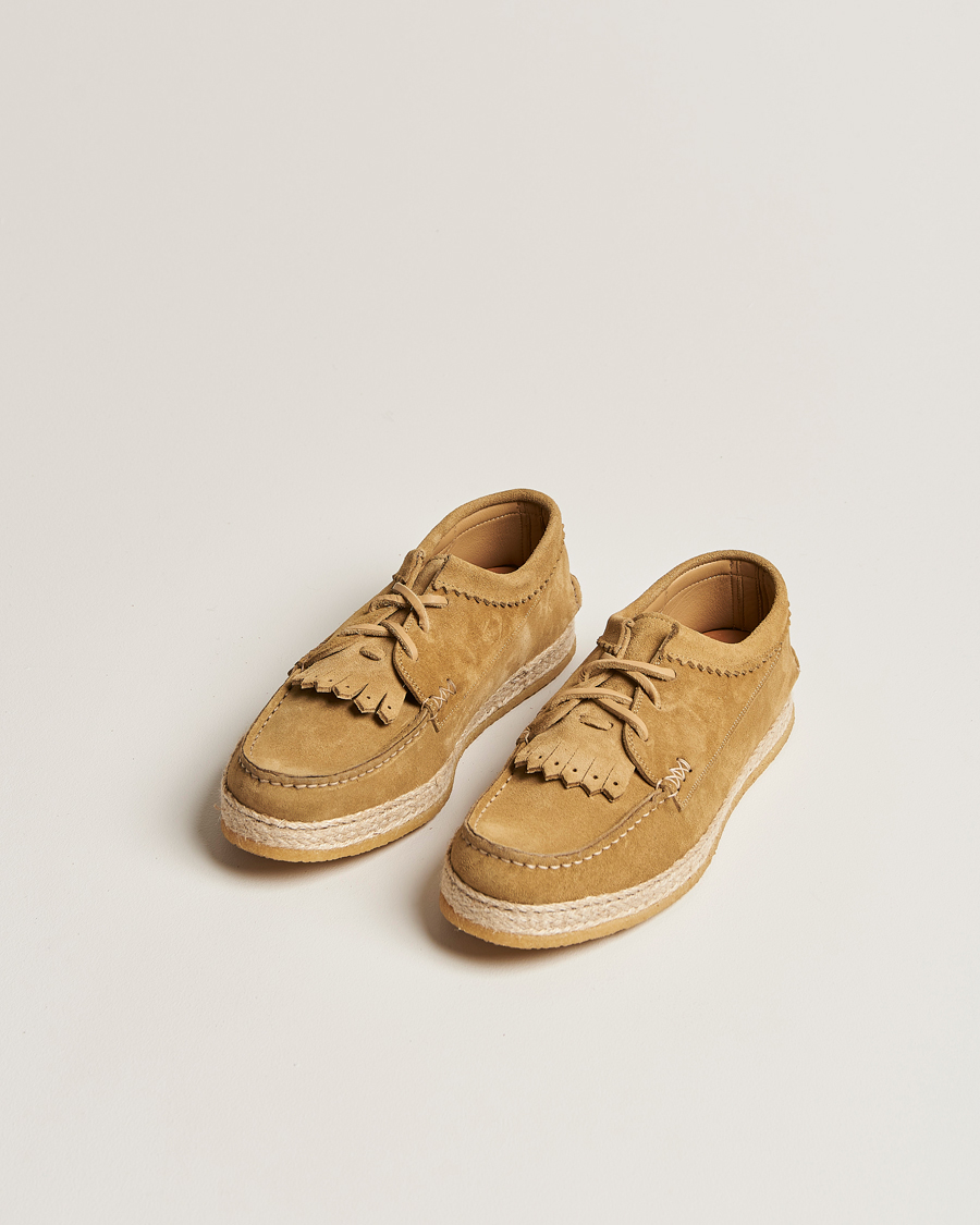 Heren | Yuketen Italian Blucher Khaki Suede | Yuketen | Italian Blucher Khaki Suede