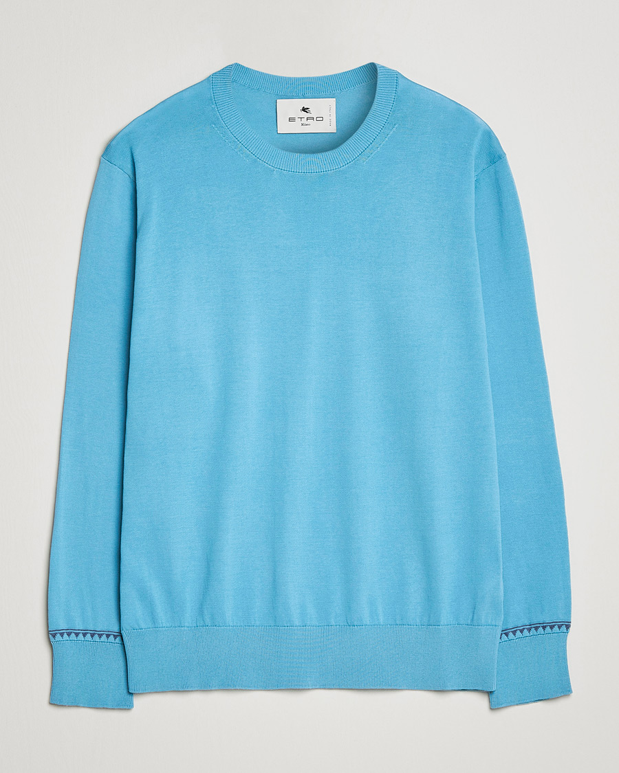 Heren | Truien | Etro | Crew Neck Pullover Azzurro