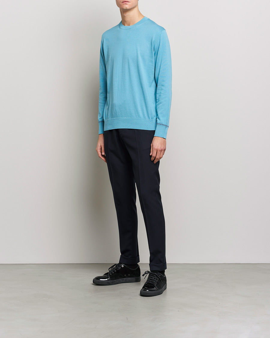 Heren | Truien | Etro | Crew Neck Pullover Azzurro