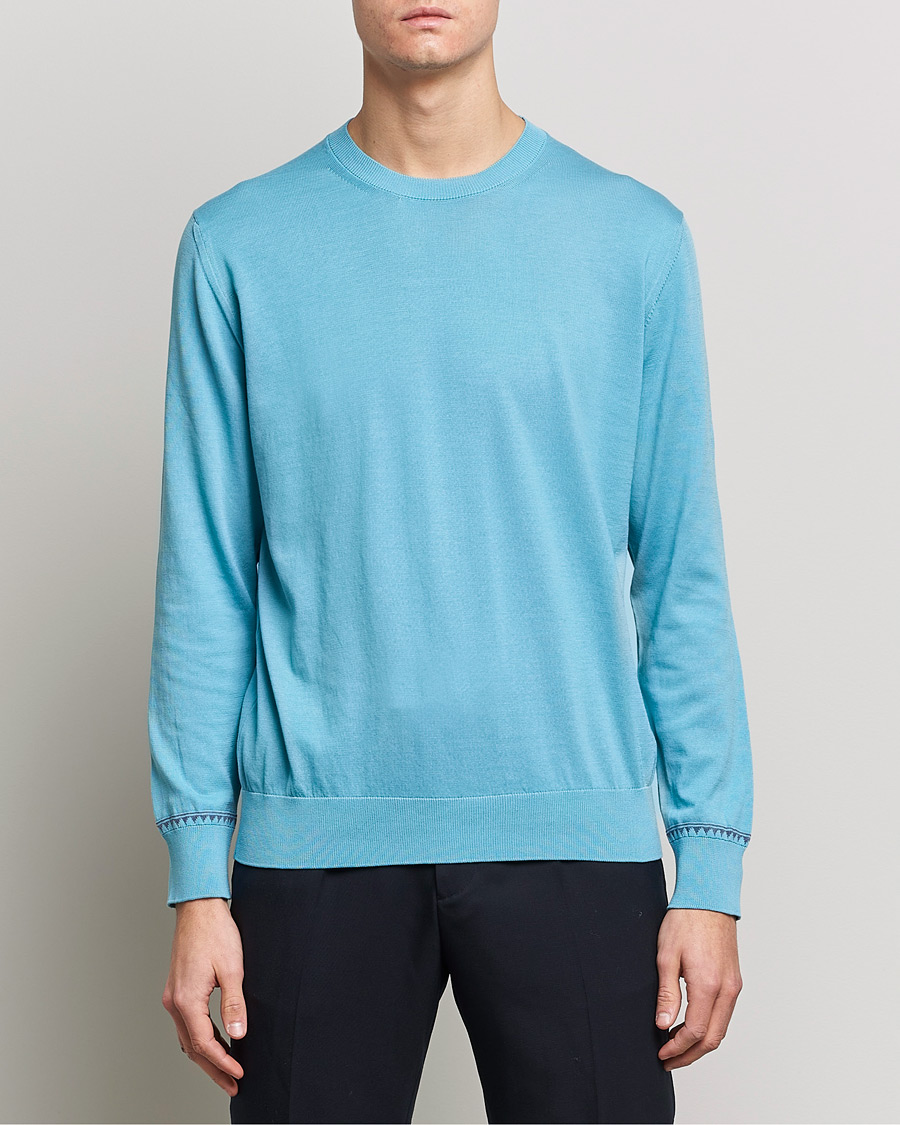 Heren | Truien | Etro | Crew Neck Pullover Azzurro