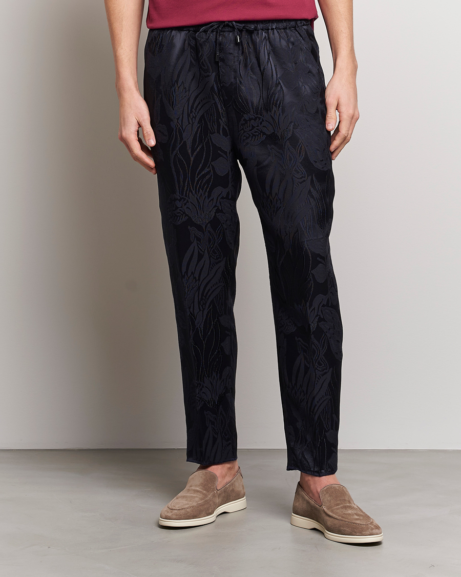 Heren | Broeken | Etro | York Drawstring Trousers Navy