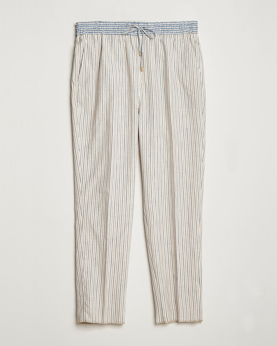 Heren | Broeken | Etro | Hickory Stripe Casual Trousers Off White