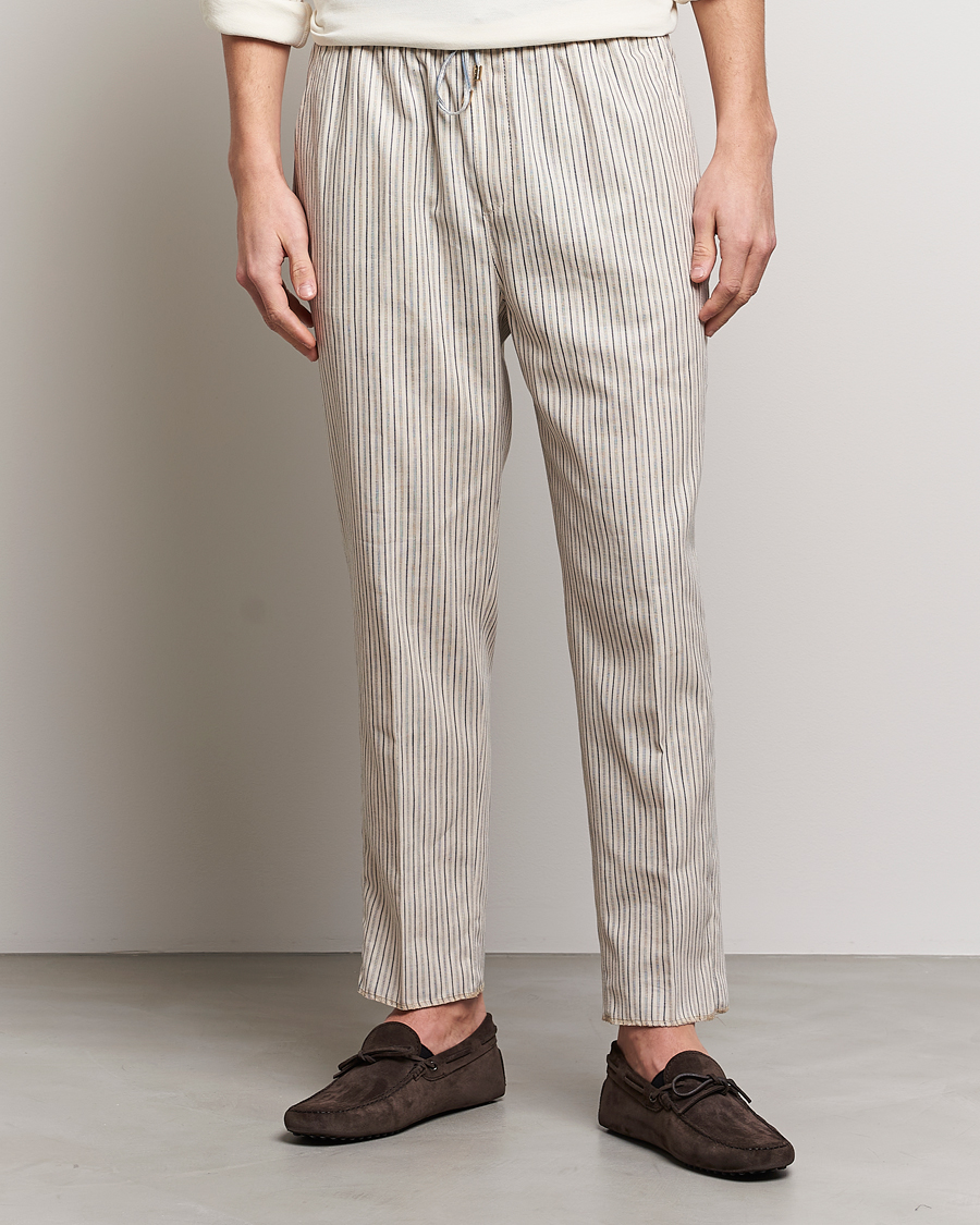 Heren | Broeken | Etro | Hickory Stripe Casual Trousers Off White