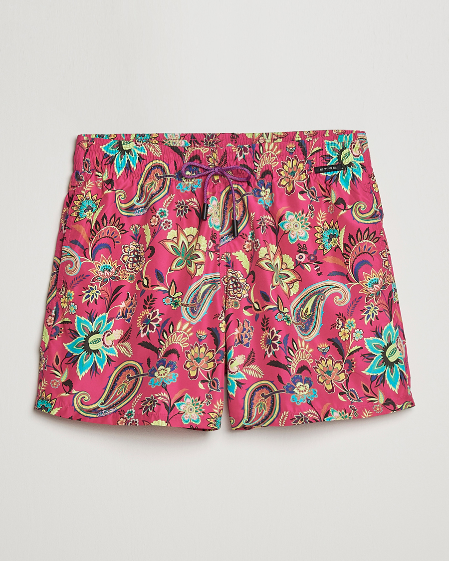 Heren | Zwembroek | Etro | Floreale Printed Swim Trunks Rosa