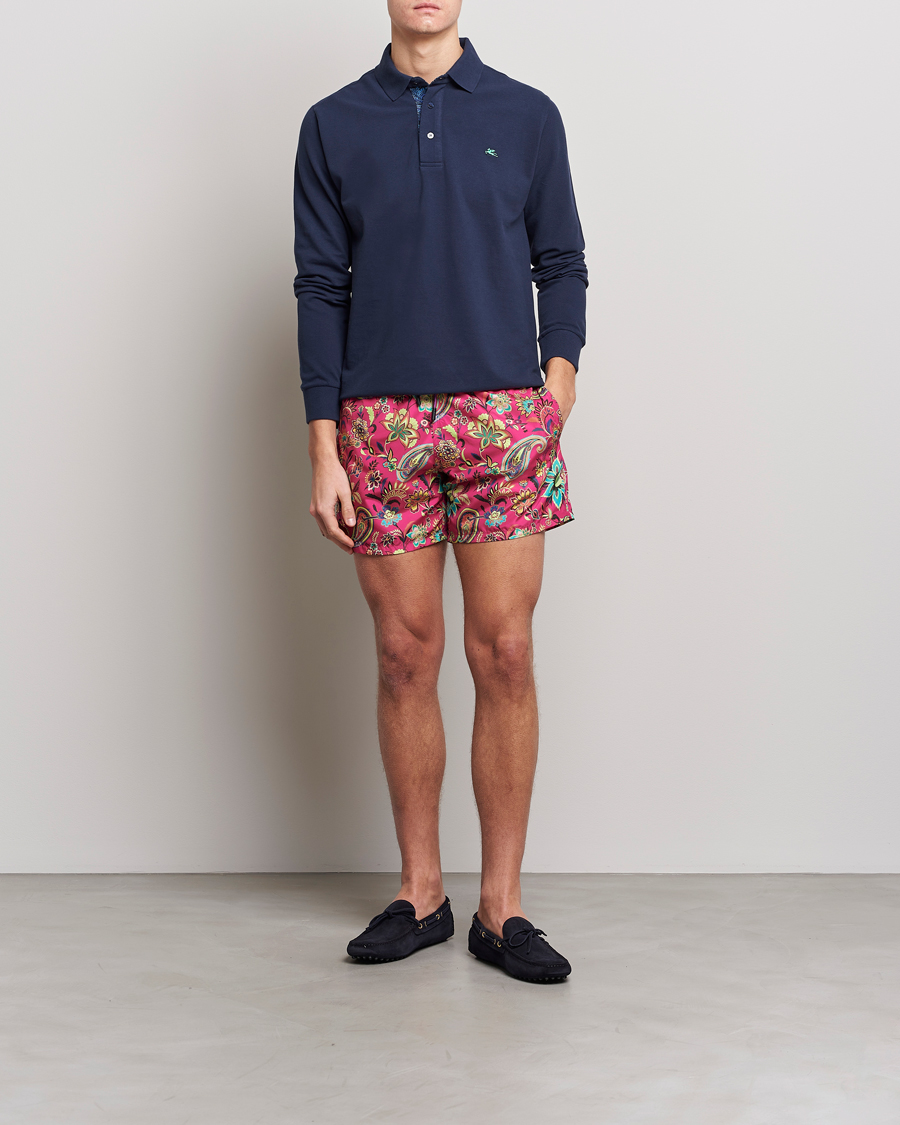 Heren | Zwembroek | Etro | Floreale Printed Swim Trunks Rosa