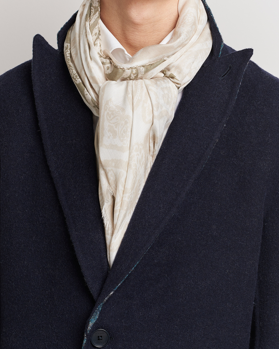 Heren | Etro Shaal Nur Cashmere Blend Scarf White | Etro | Shaal Nur Cashmere Blend Scarf White