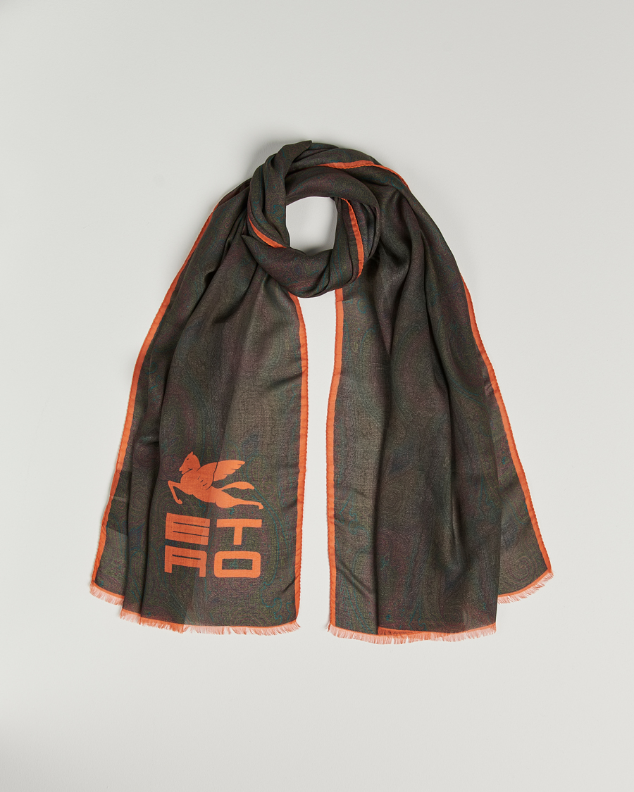 Heren | Etro Shaal Nur Cashmere Blend Paisley Scarf Dark Brown | Etro | Shaal Nur Cashmere Blend Paisley Scarf Dark Brown