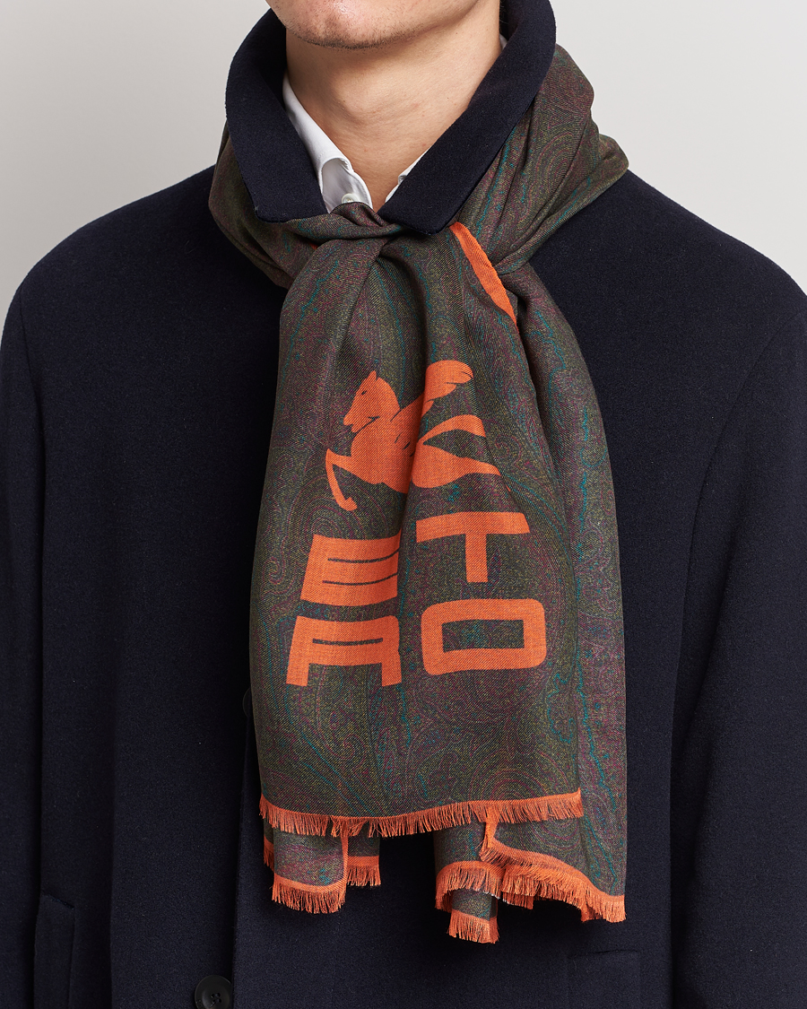 Heren | Etro Shaal Nur Cashmere Blend Paisley Scarf Dark Brown | Etro | Shaal Nur Cashmere Blend Paisley Scarf Dark Brown