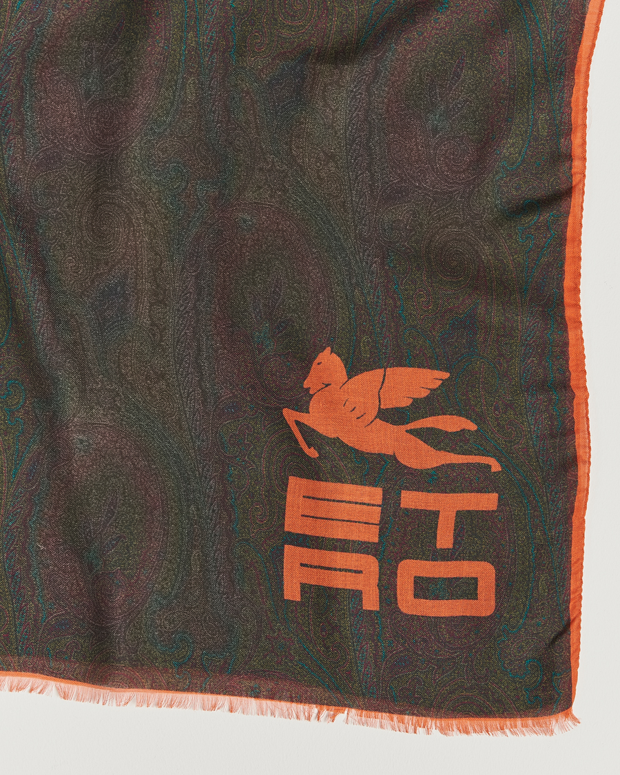 Heren | Etro Shaal Nur Cashmere Blend Paisley Scarf Dark Brown | Etro | Shaal Nur Cashmere Blend Paisley Scarf Dark Brown