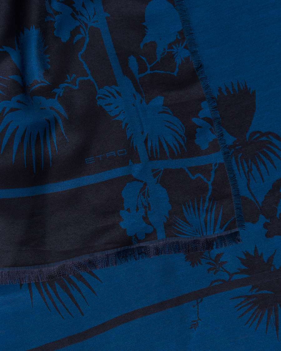 Heren | Etro Jacquard Floreale Scarf Navy | Etro | Jacquard Floreale Scarf Navy