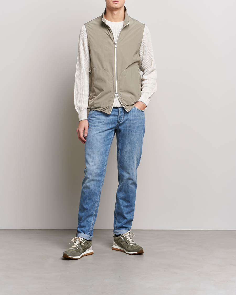 Heren | Gilets | Brunello Cucinelli | Lightweight Nylon Gilet Olive