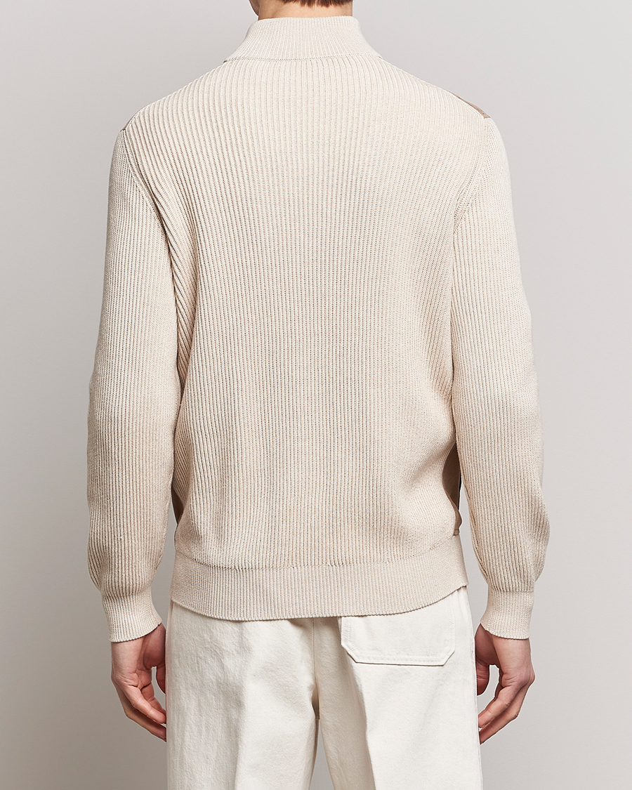 Heren | Jassen | Brunello Cucinelli | Suede Knit Bomber Jacket Beige Suede