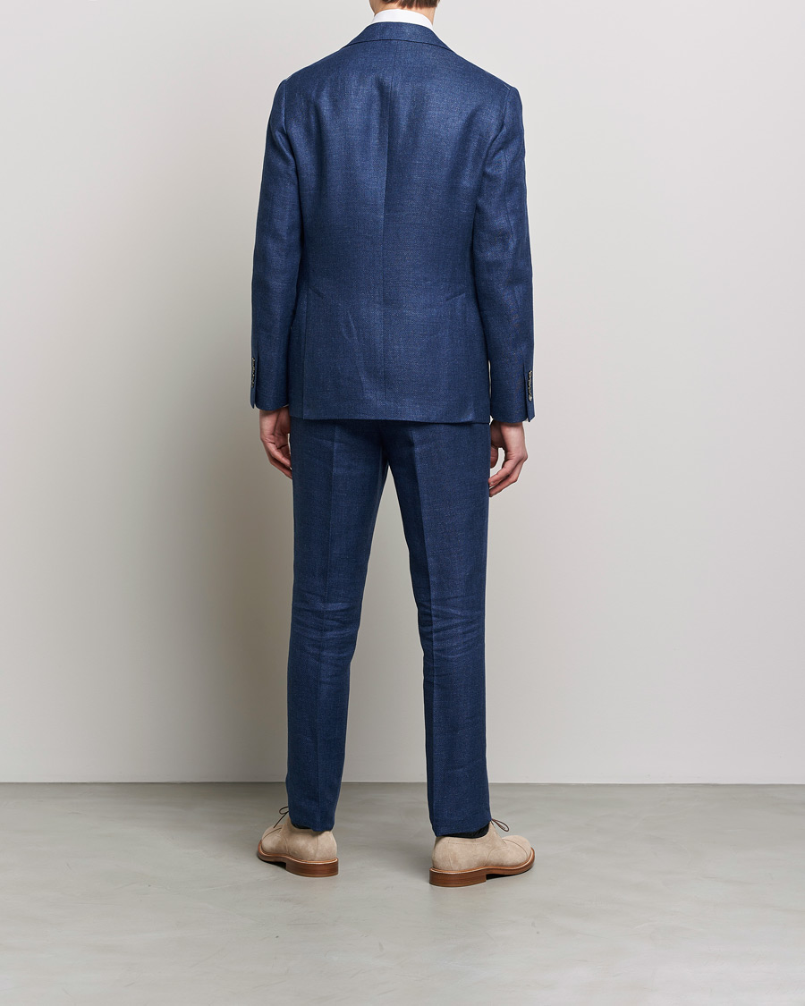 Heren | Pakken | Brunello Cucinelli | Linen/Silk Suit Royal Blue
