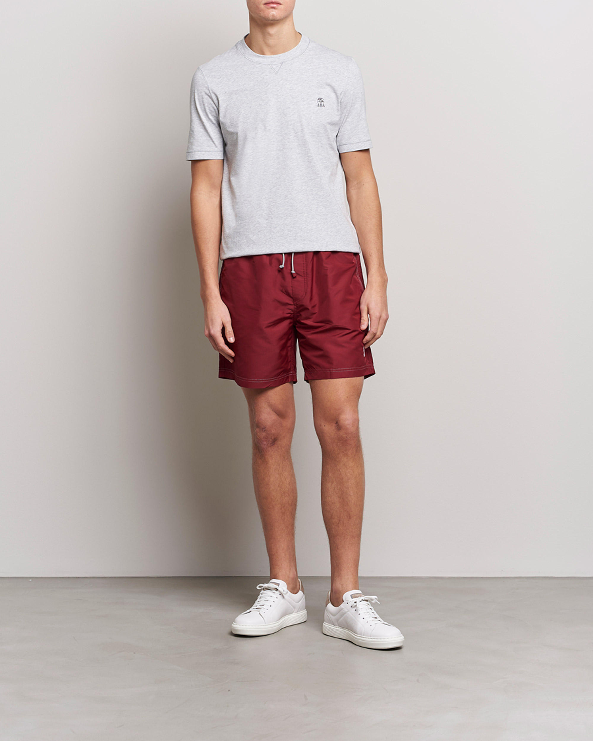 Heren | Zwembroek | Brunello Cucinelli | Nylon Swim Trunks Burgundy