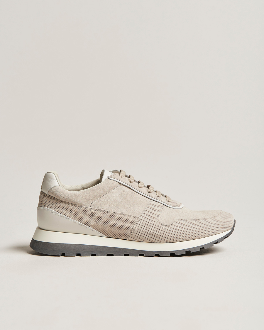 Heren | Brunello Cucinelli Perforated Running Sneakers Sand | Brunello Cucinelli | Perforated Running Sneakers Sand