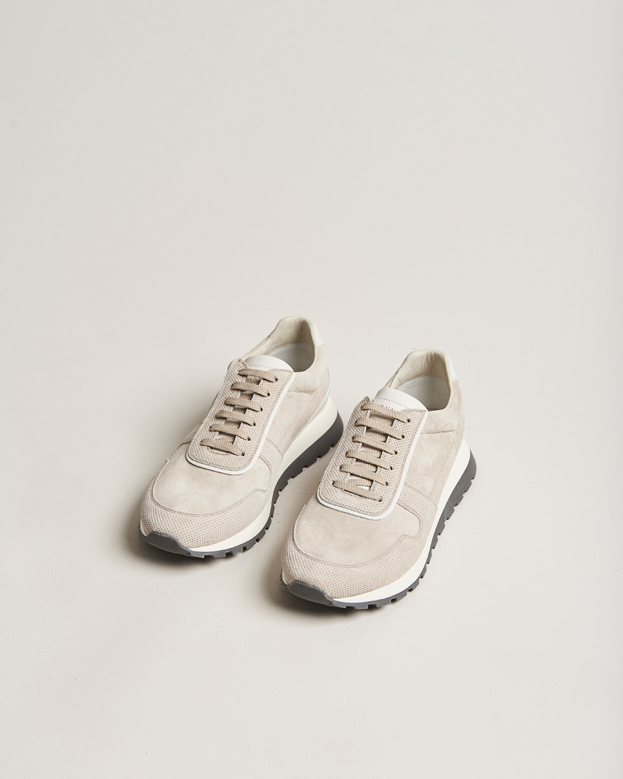 Heren | Brunello Cucinelli Perforated Running Sneakers Sand | Brunello Cucinelli | Perforated Running Sneakers Sand