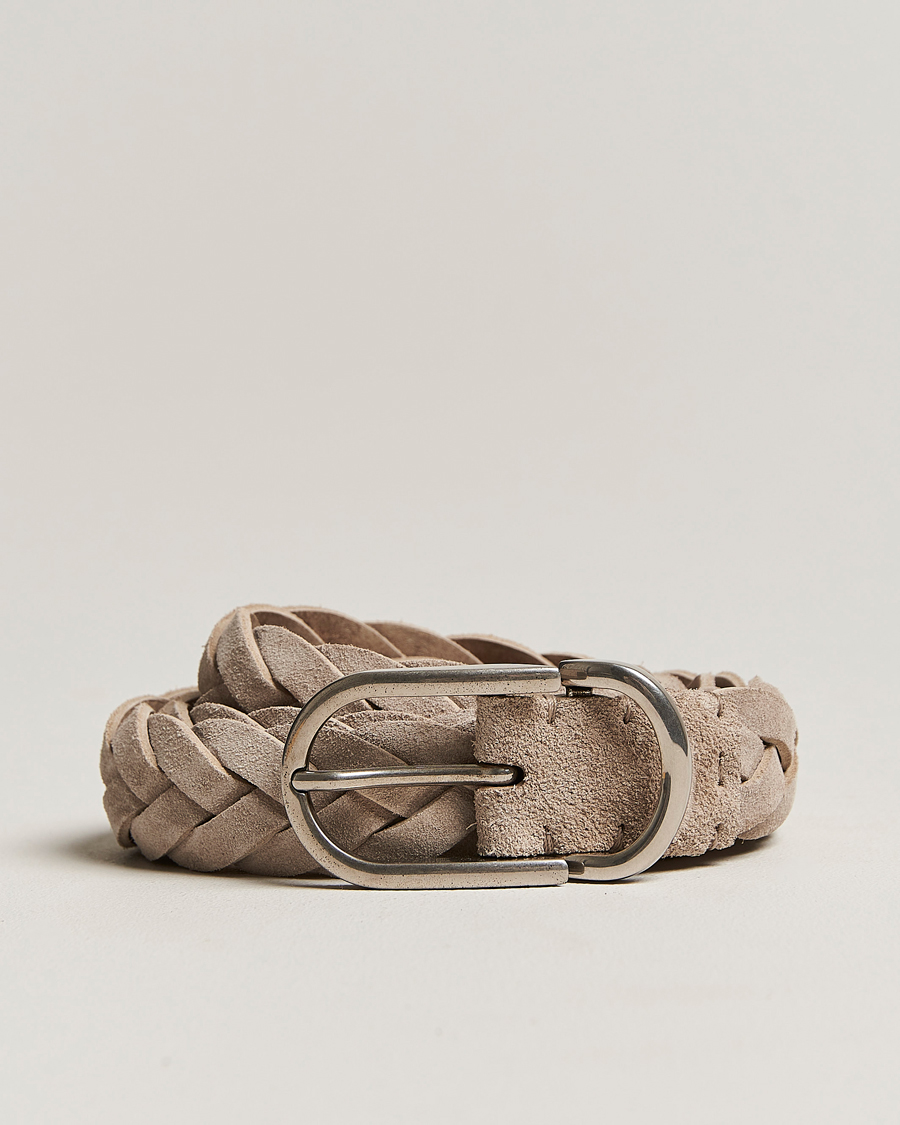 Heren | Brunello Cucinelli Braided Suede Belt Desert Suede | Brunello Cucinelli | Braided Suede Belt Desert Suede