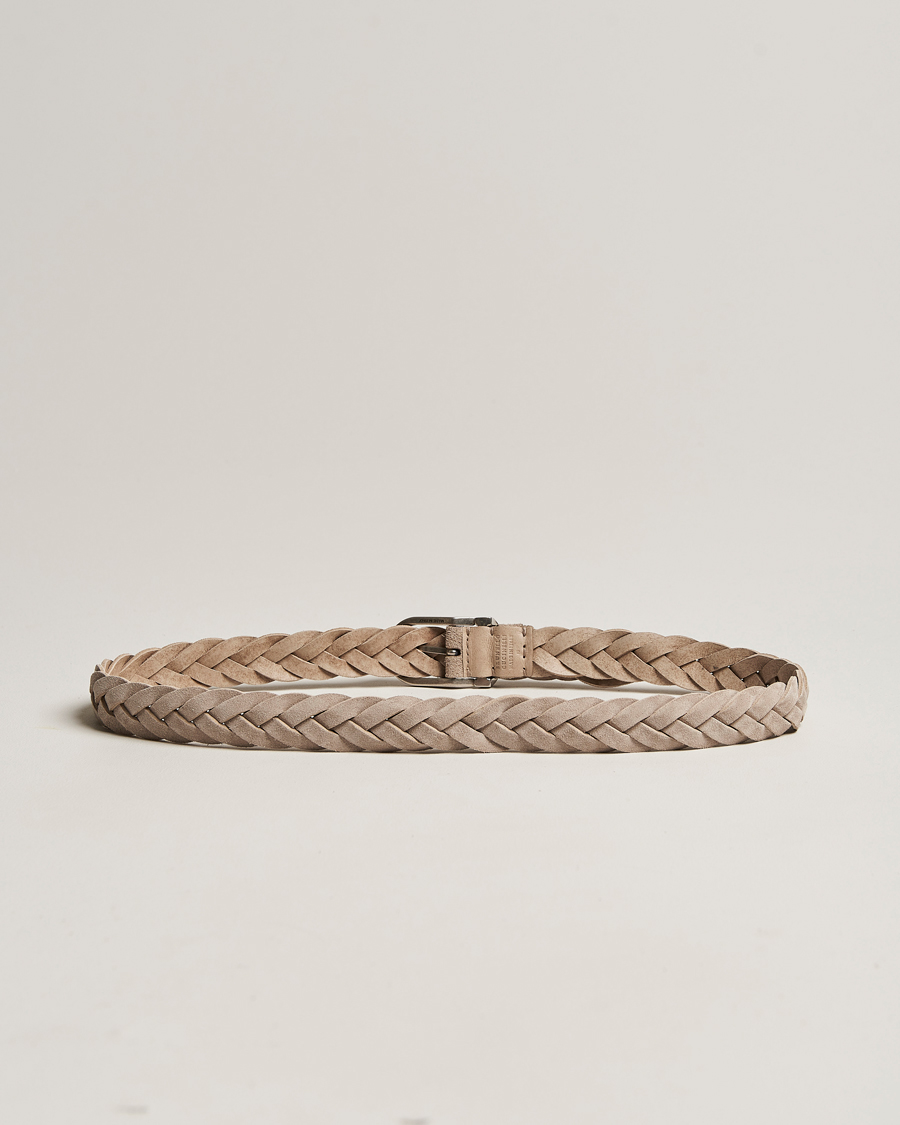 Heren | Brunello Cucinelli Braided Suede Belt Desert Suede | Brunello Cucinelli | Braided Suede Belt Desert Suede