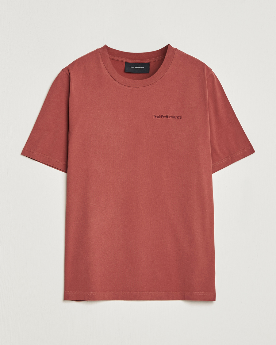 Heren | T-shirts | Peak Performance | Original Small Logo Tee Classic Clay
