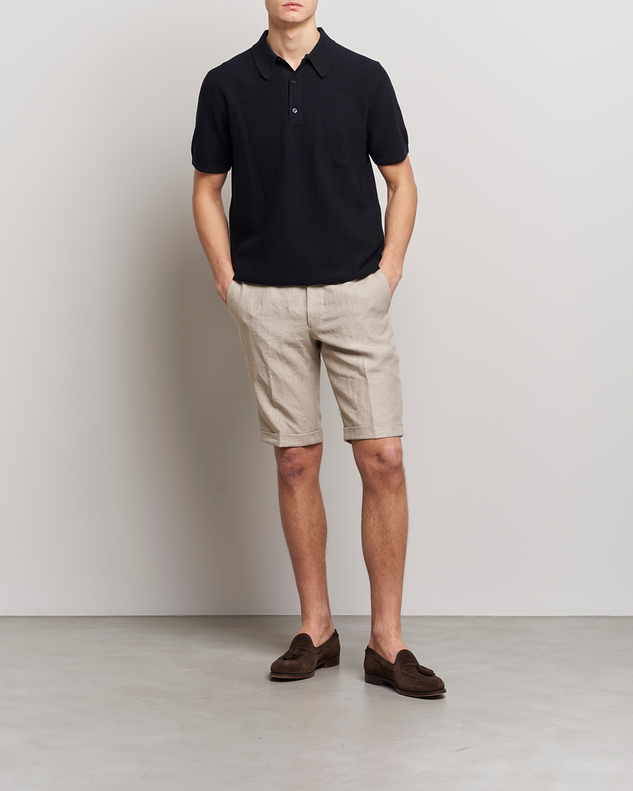 Heren | Korte broek | Oscar Jacobson | Declan Linen Shorts Beige