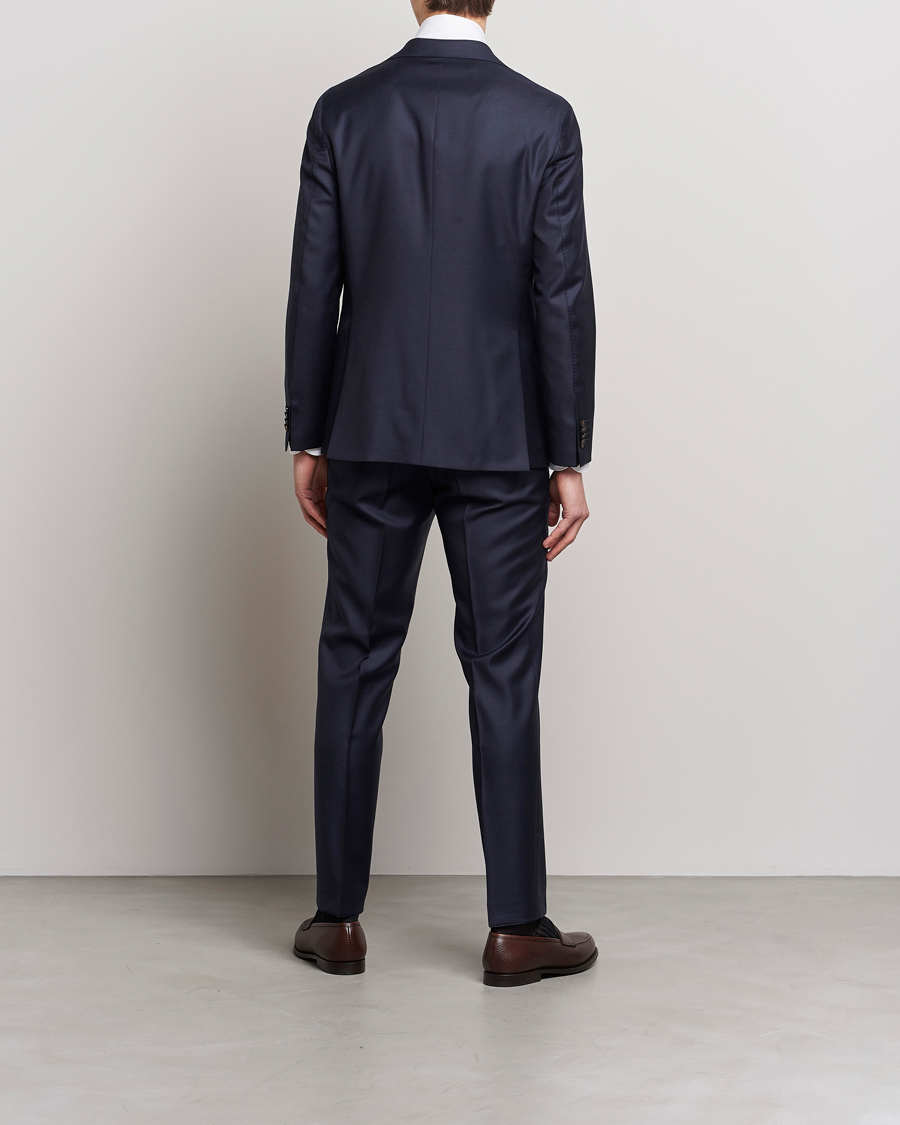 Heren | Formal Wear | Oscar Jacobson | Ego Loro Piana Zelander Merino Wool Suit Navy