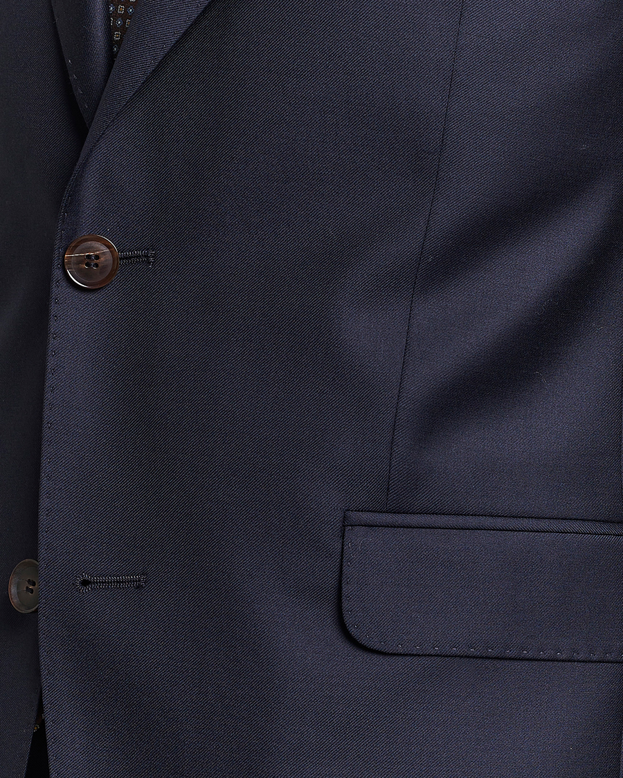 Heren | Pakken | Oscar Jacobson | Ego Loro Piana Zelander Merino Wool Suit Navy