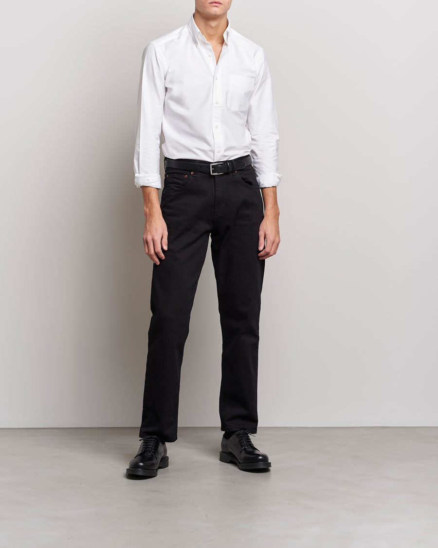 Heren | Overhemden | Kamakura Shirts | Slim Fit Oxford BD Shirt White