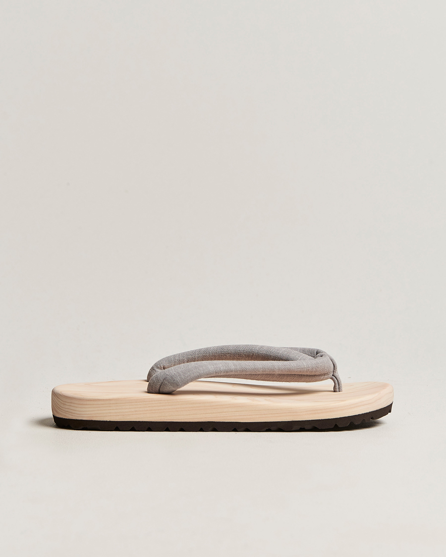 Heren | Beams Japan Wooden Geta Sandals Light Grey | Beams Japan | Wooden Geta Sandals Light Grey