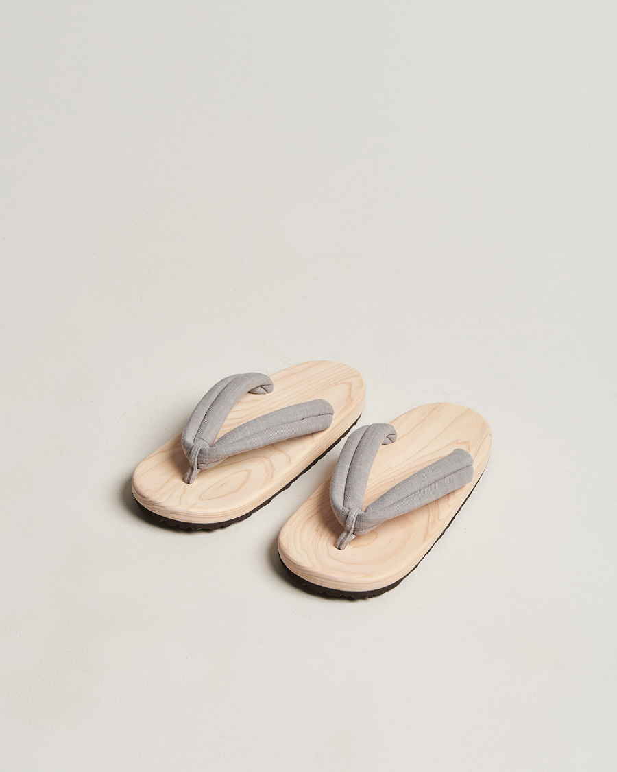 Heren | Beams Japan Wooden Geta Sandals Light Grey | Beams Japan | Wooden Geta Sandals Light Grey