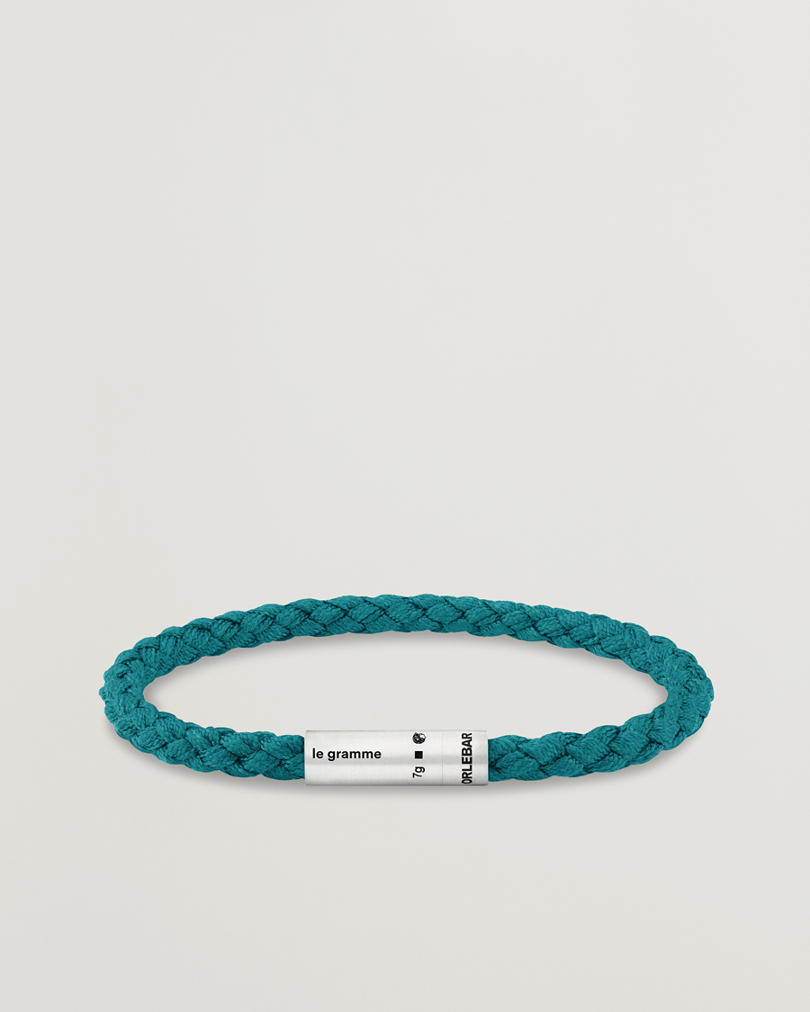 Heren | LE GRAMME x Orlebar Brown Nato Bracelet Navy/Teal | LE GRAMME | x Orlebar Brown Nato Bracelet Navy/Teal