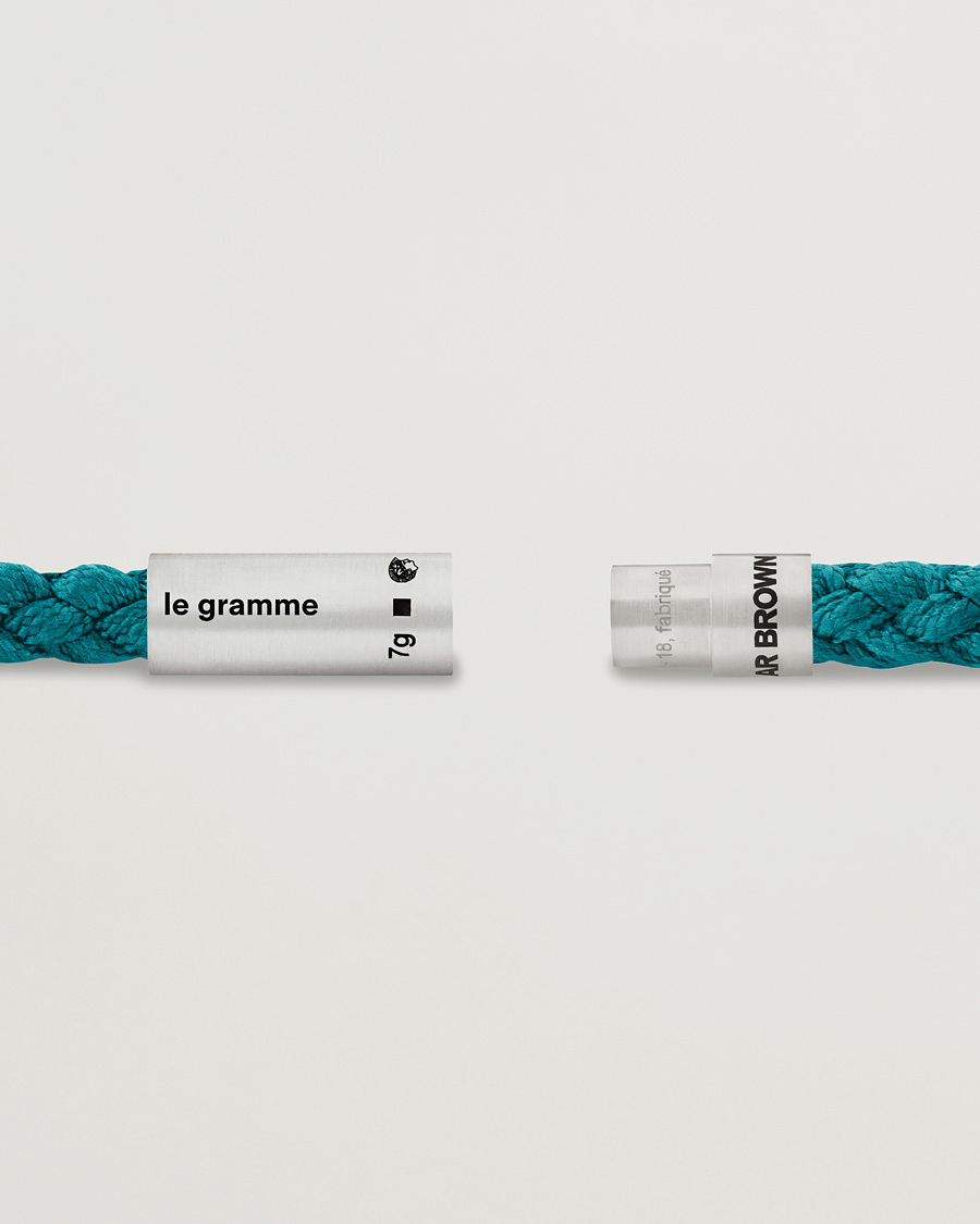 Heren | LE GRAMME | LE GRAMME | x Orlebar Brown Nato Bracelet Navy/Teal