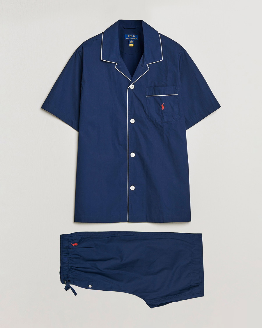 Heren | Pyjama's en gewaden | Polo Ralph Lauren | Cotton Short Pyajama Set Solid Navy