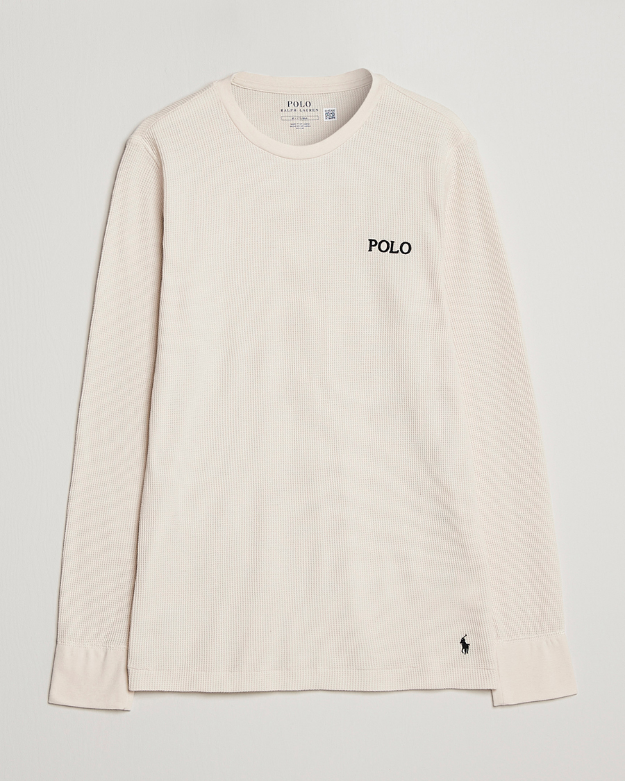 Heren | T-shirts | Polo Ralph Lauren | Waffle Long Sleeve Crew Neck Guide Cream