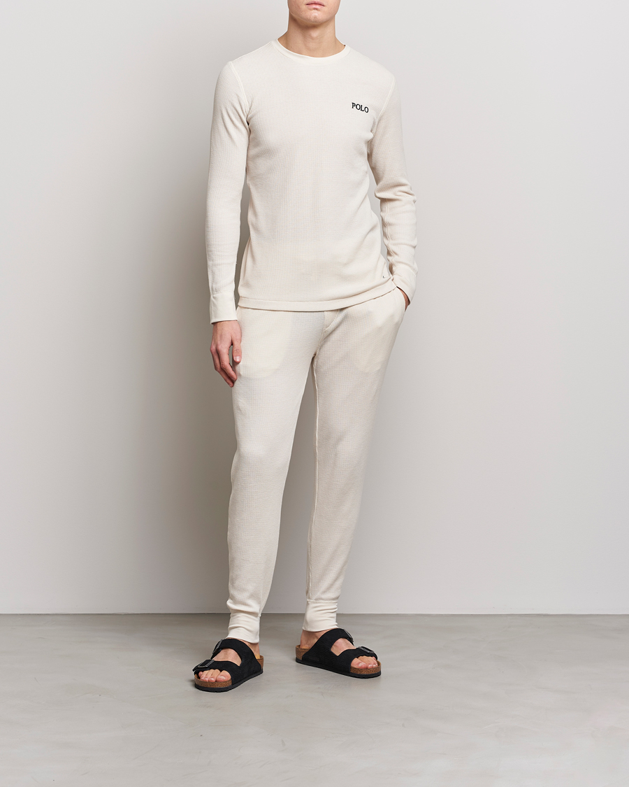 Heren | T-shirts | Polo Ralph Lauren | Waffle Long Sleeve Crew Neck Guide Cream