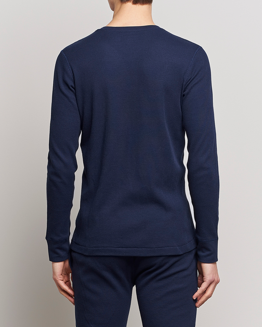 Heren | T-shirts | Polo Ralph Lauren | Waffle Long Sleeve Crew Neck Cruise Navy