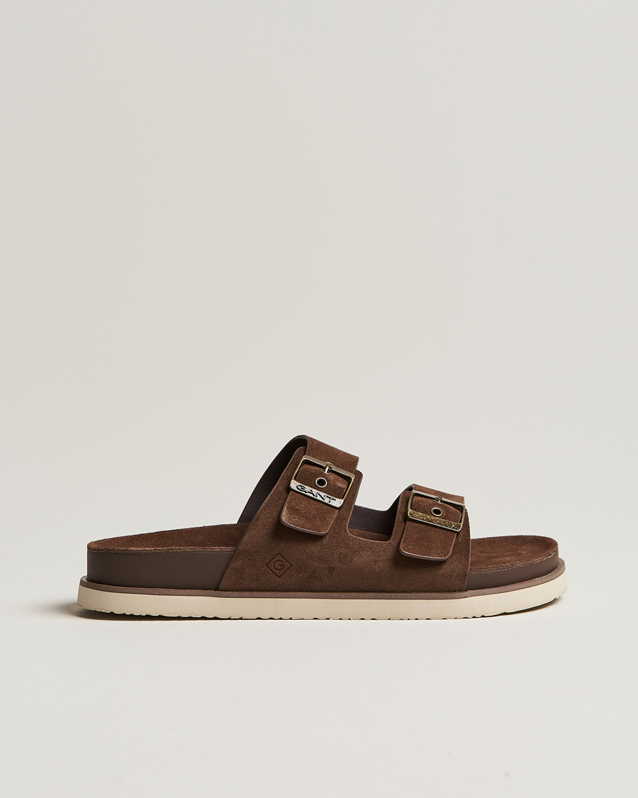 Heren | GANT Palbuddy Suede Sandal Tobacco Brown | GANT | Palbuddy Suede Sandal Tobacco Brown