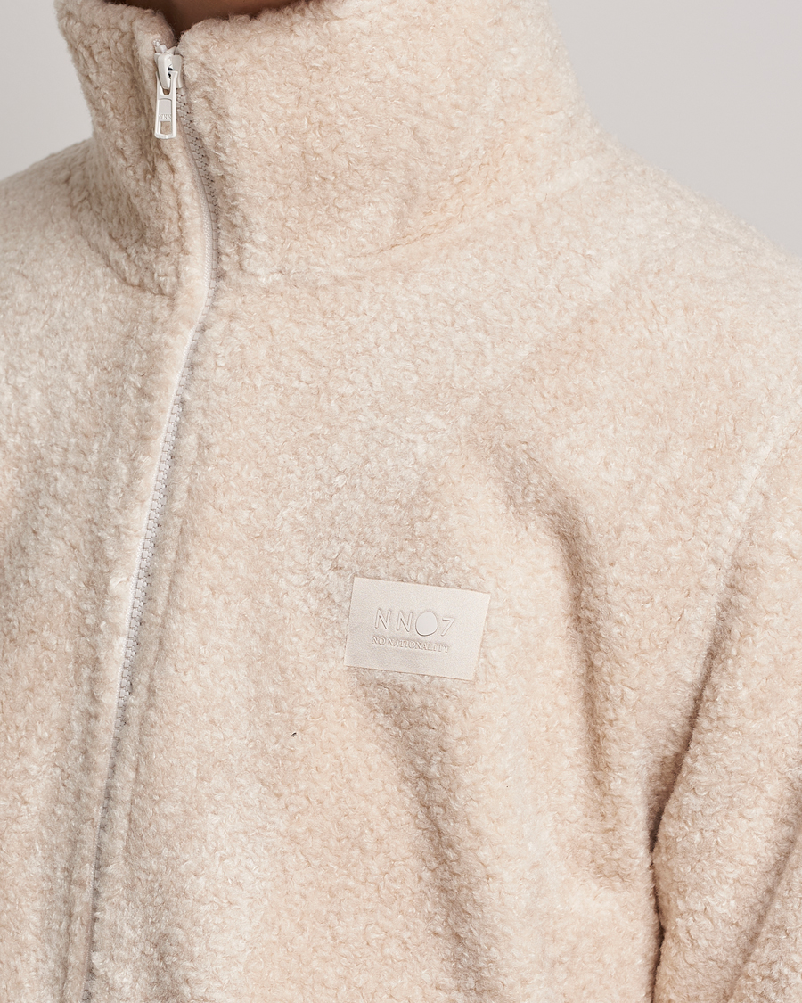 Heren | Truien | NN07 | Nil Pile Full Zip Jacket Ecru