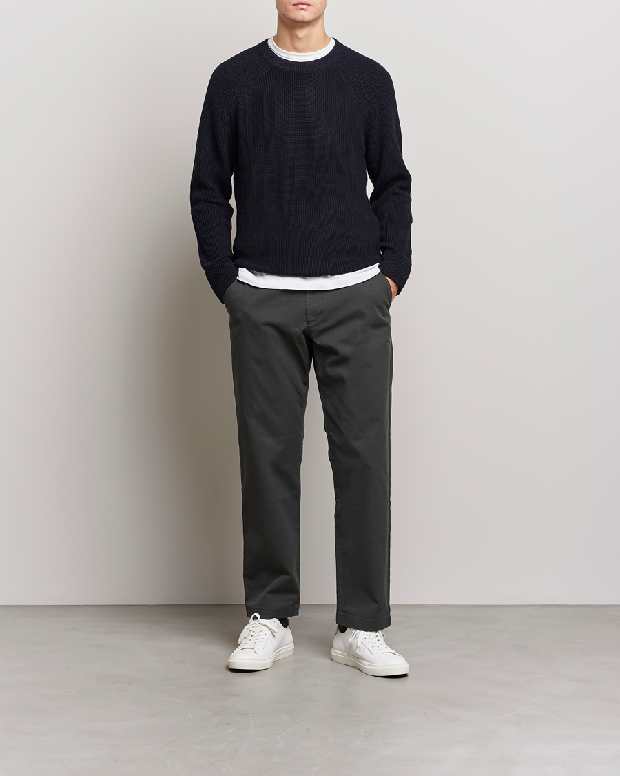 Heren | Truien | NN07 | Jacobo Organic Cotton Knitted Sweater Navy