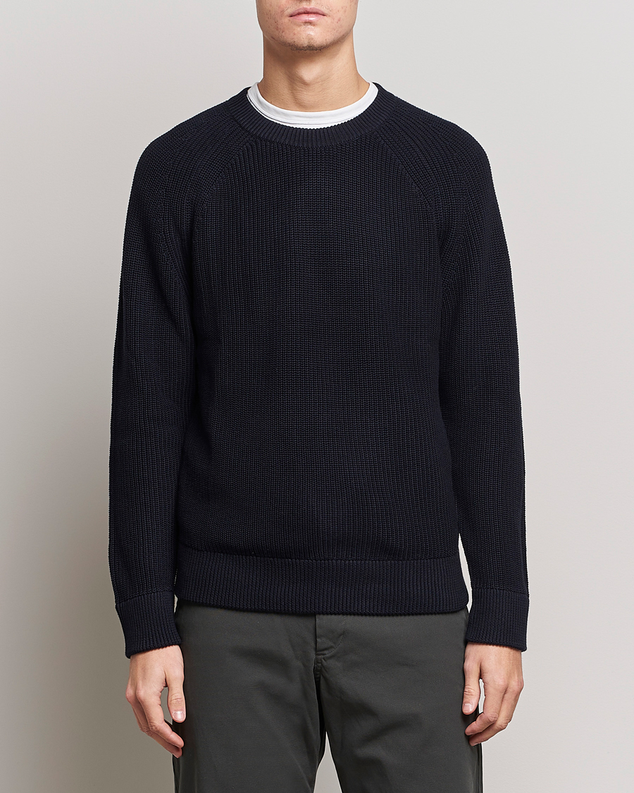 Heren | Truien | NN07 | Jacobo Organic Cotton Knitted Sweater Navy